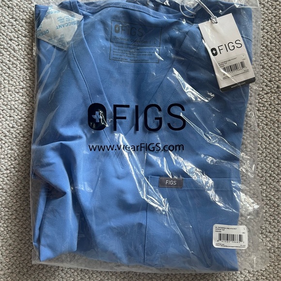 Figs Catarina One-Pocket Scrub Top Ceil Blue - Picture 3 of 4